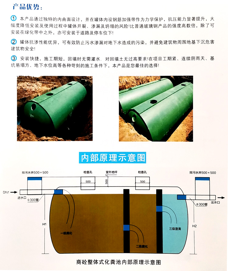罗庄玻璃钢化粪池